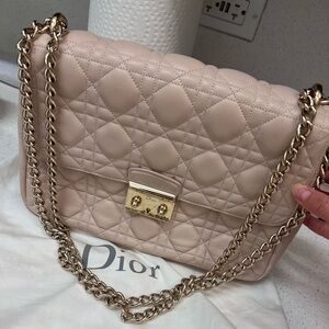 Christian Dior Quilted Chain Shoulder Bag – Light Pink